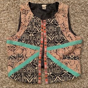 Aztec Turquoise Multicolor Vest